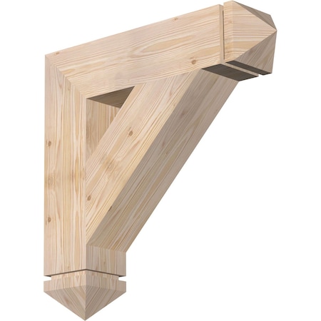 Ekena Millwork Traditional Arts & Crafts Smooth Bracket, Douglas Fir, 5 1/2"W x 26"D x 26"H BKT06X26X26TRA03SDF